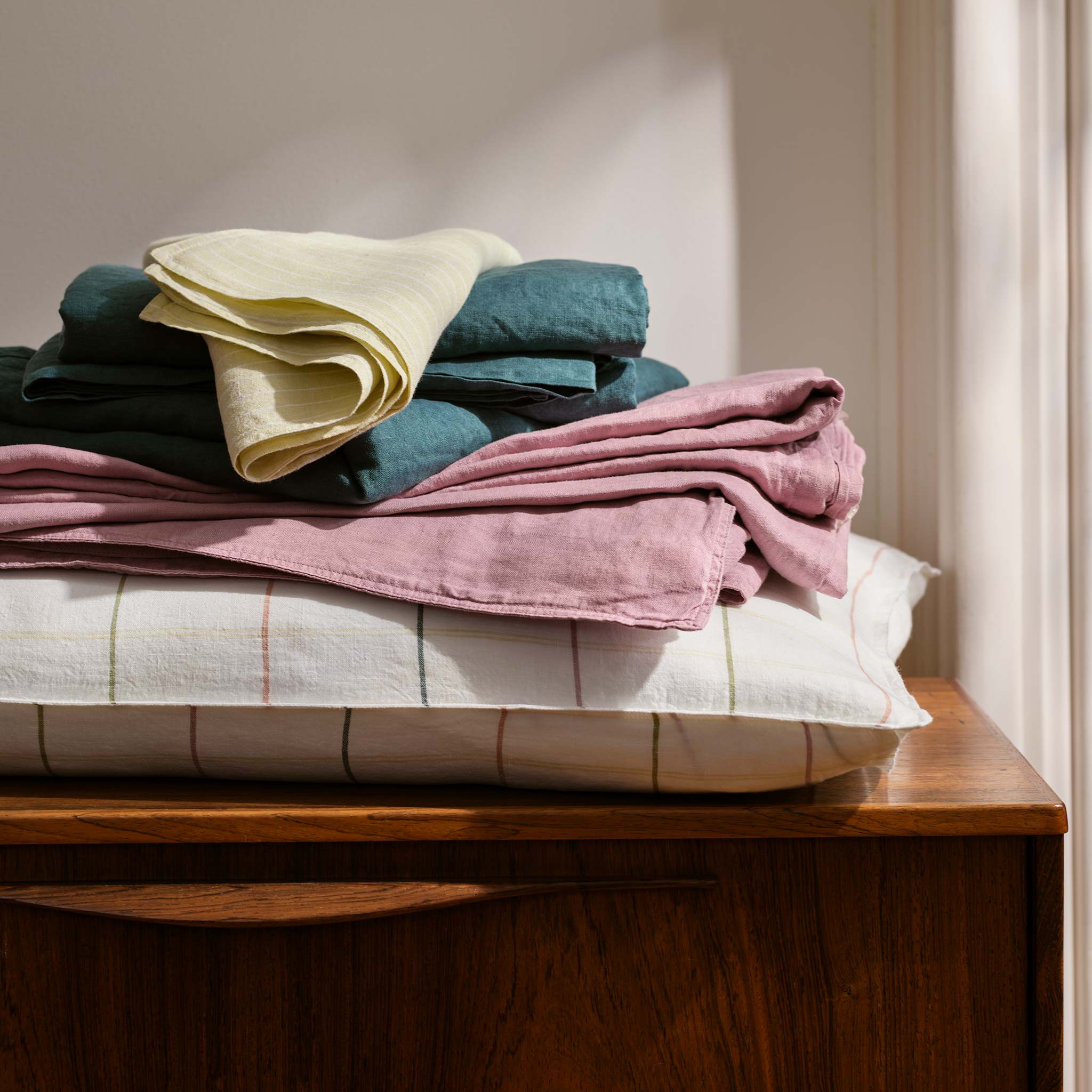Washed European Linen Core Sheet Set S9
